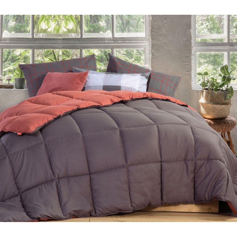 Πάπλωμα Μονό Bicolor 160X220 Anthracite Terra Nef-Nef Πάπλωμα Μονό Bicolor 160X220 Anthracite Terra Nef-Nef
