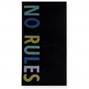 Πετσέτα Θαλάσσης Ζακάρ No Rules Black 80X160 Nef-Nef