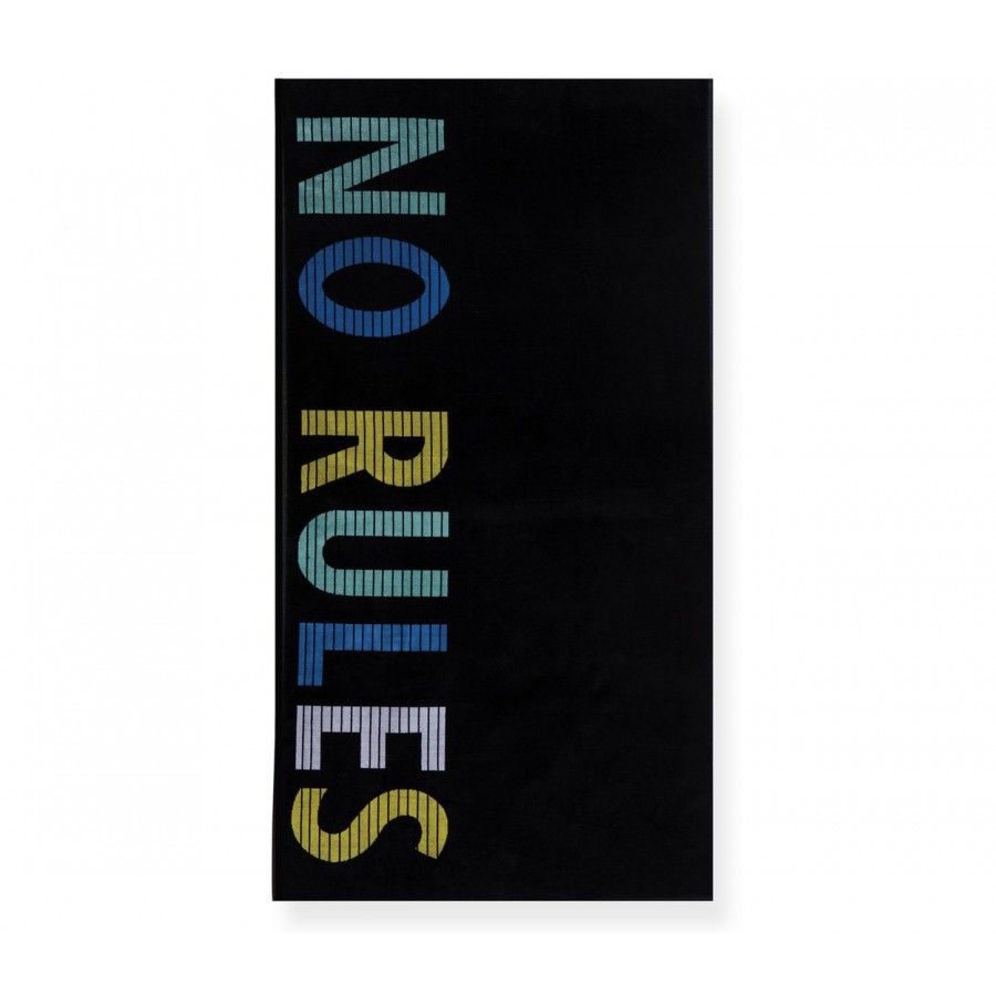 Πετσέτα Θαλάσσης Ζακάρ No Rules Black 80X160 Nef-Nef