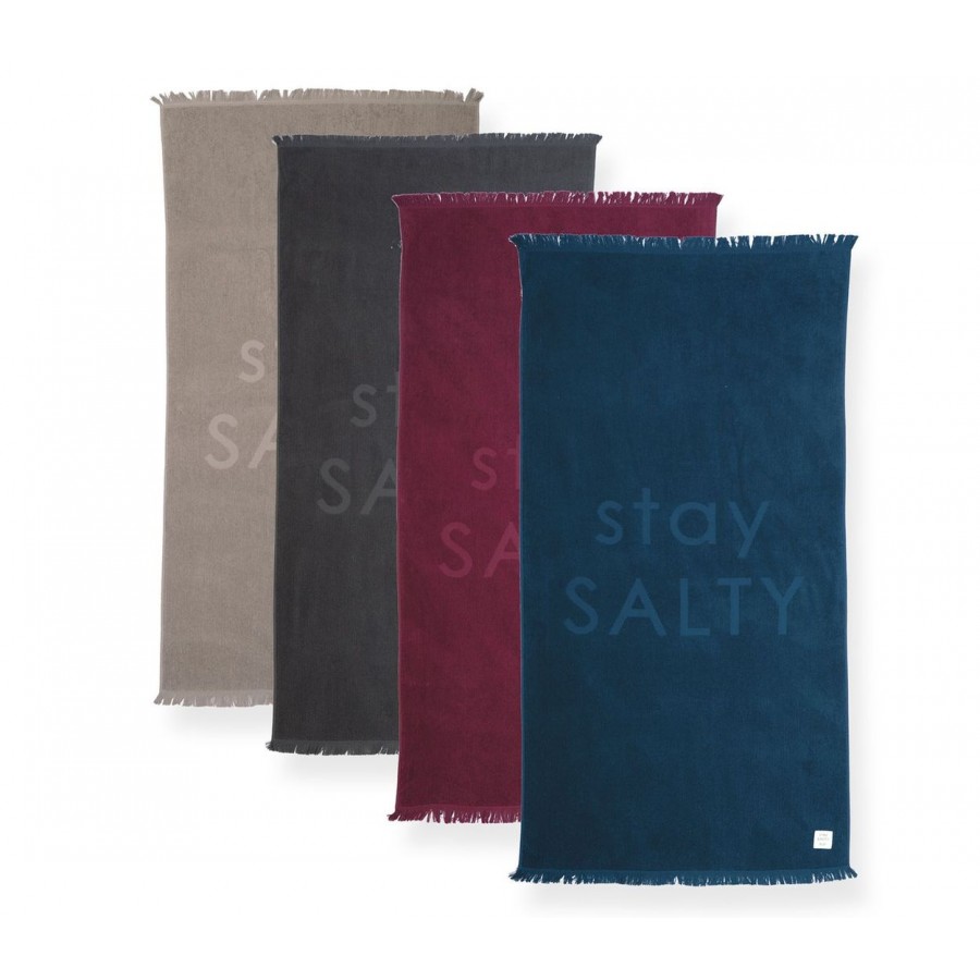 Πετσέτα Θαλάσσης Ζακάρ Stay Salty Grey 90X170 Nef-Nef