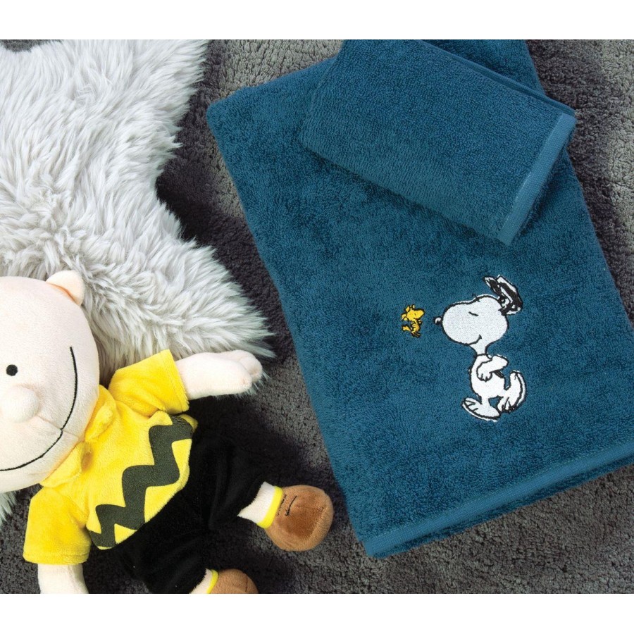 Πετσέτες Σετ 2 Τεμαχίων Snoopy Enjoy 30X50-70X140 Blue Nef-Nef