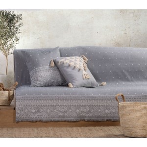Ριχτάρι Διθέσιου Καναπέ Vernon 170X250 Ecru Black Nef-Nef