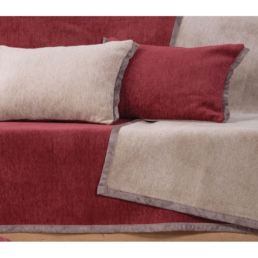 Ριχτάρι Πολυθρόνας New Tanger 180X180 Bordo Ecru Nef-Nef