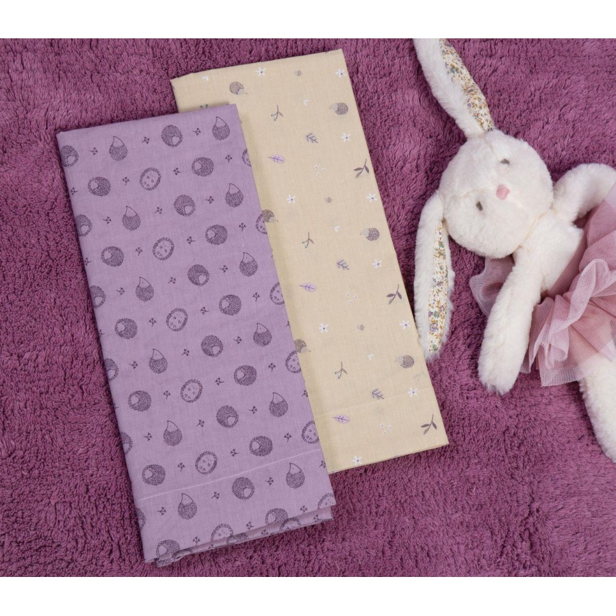 Σεντόνι Λίκνου 2 Τεμαχίων Forest Friends 70X120 Orchid Nef-Nef Σεντόνι Λίκνου 2 Τεμαχίων Forest Friends 70X120 Orchid Nef-Nef