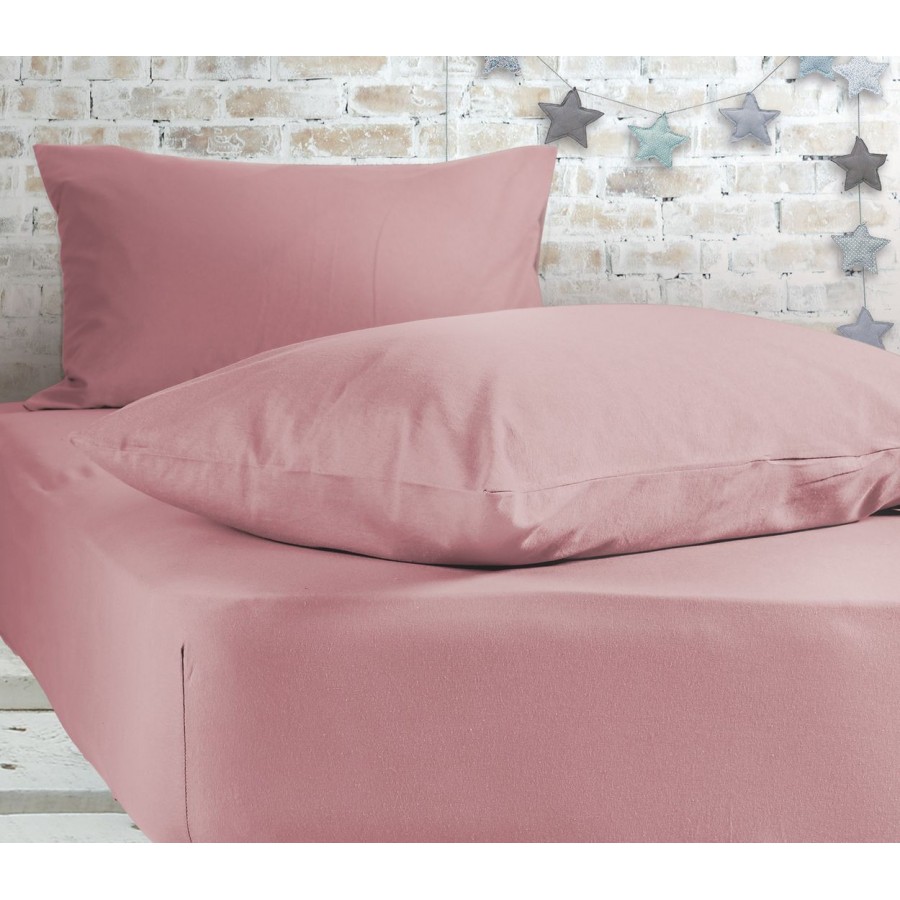 Σεντόνι Μακό King Size Jersey 180X200+35 1018-Pink Nef-Nef