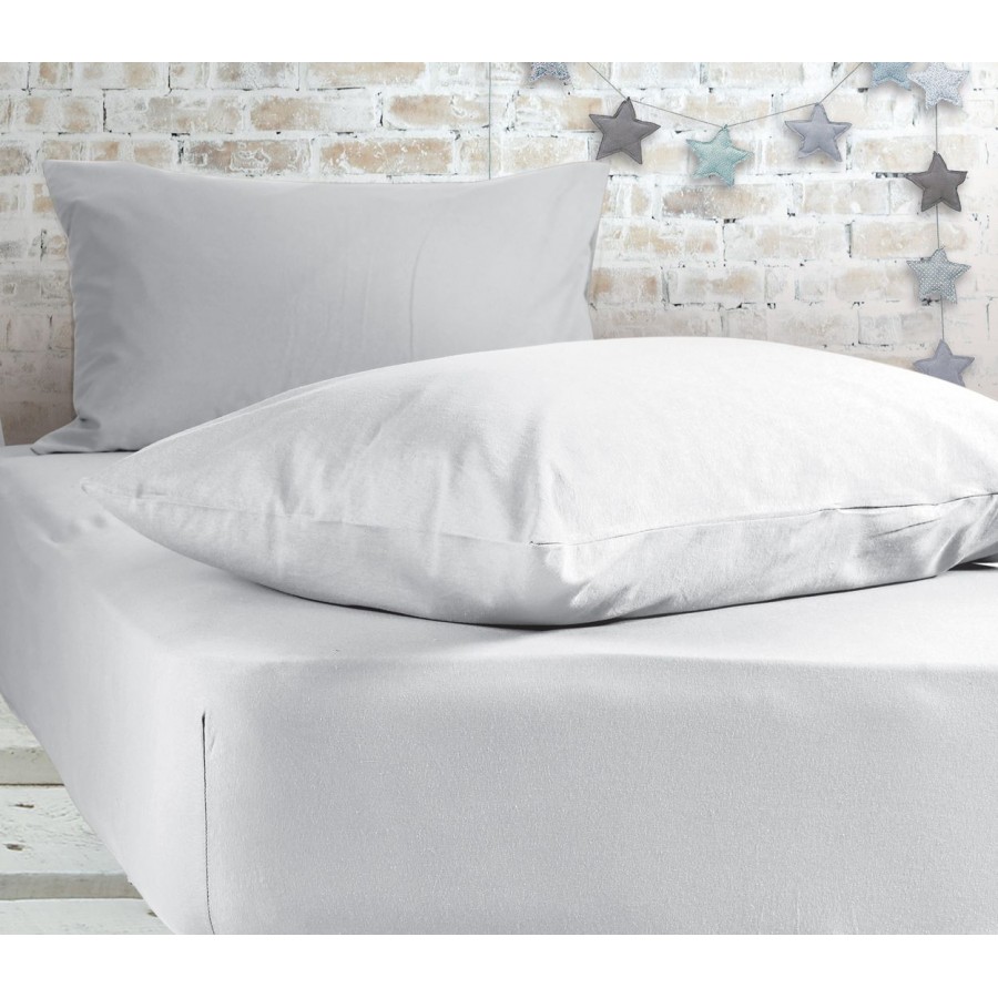 Σεντόνι Μακό King Size Jersey 180X200+35 200-White Nef-Nef