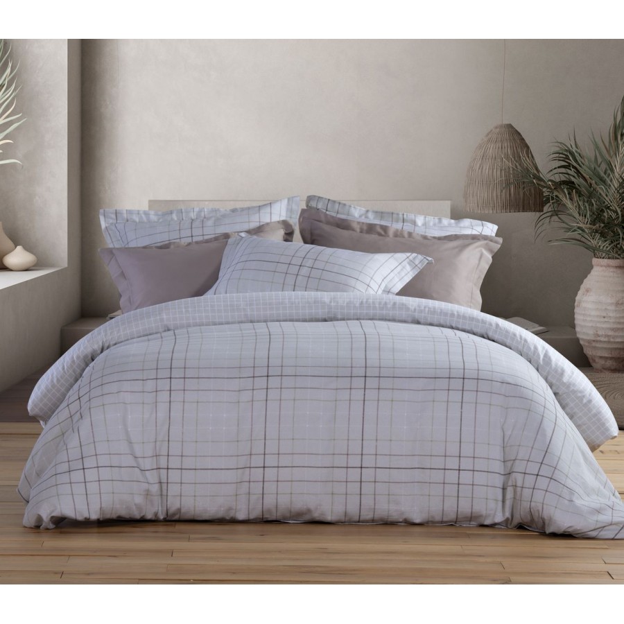 Σετ Παπλωματοθήκη Υπέρδιπλη Roderick 240X230 Grey Nef-Nef