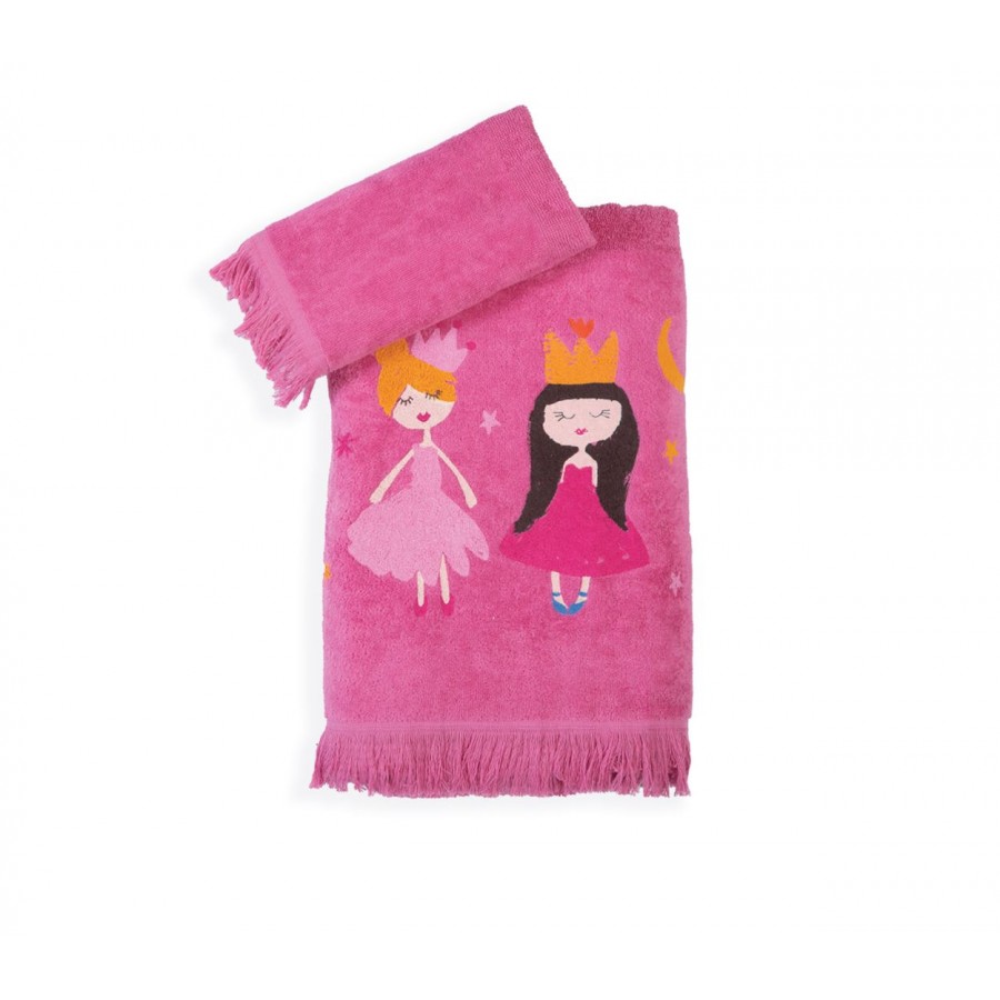 Σετ Πετσέτες 2 Τεμαχίων Art Princess 30X50-70X140 Fuchsia Nef-Nef