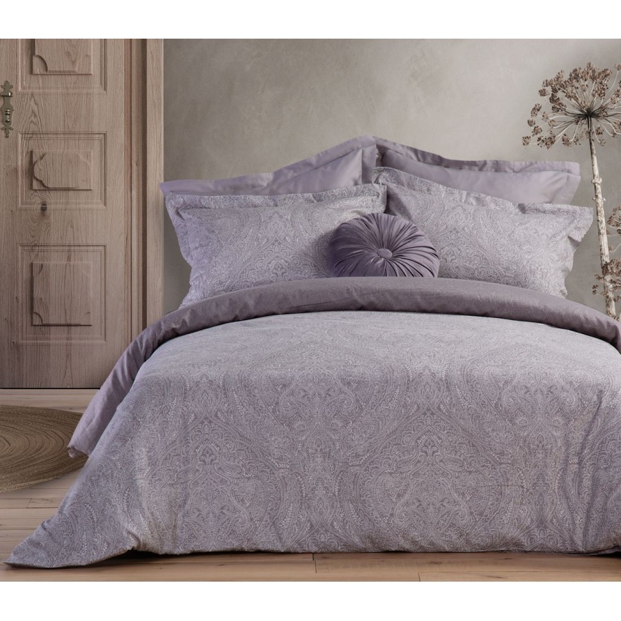 Σετ Σεντόνια Βαμβακοσατέν King Size Engenie 270Χ280 Grey Nef-Nef
