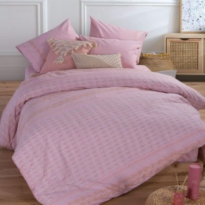 Σετ Σεντόνια King Size Με λάστιχο Asher 180X200+32 Pink Nef-Nef