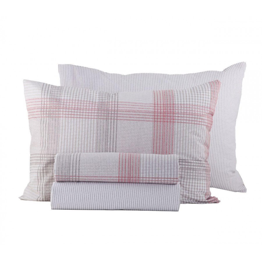 Σετ Σεντόνια King Size Με λάστιχο Bradford 180X200+32 Coral Nef-Nef