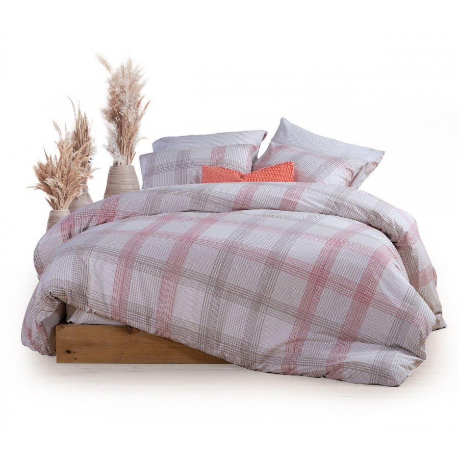 Σετ Σεντόνια King Size Με λάστιχο Bradford 180X200+32 Coral Nef-Nef