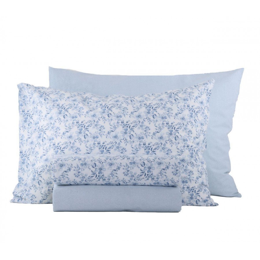 Σετ Σεντόνια King Size Με λάστιχο Darling 180X200+32 Blue Nef-Nef Σετ Σεντόνια King Size Με λάστιχο Darling 180X200+32 Blue Nef-Nef