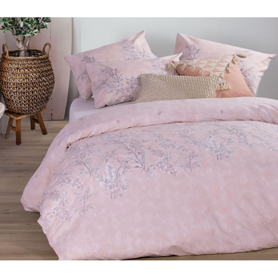 Σετ Σεντόνια King Size Με λάστιχο Salvia-22 180X200+32 Pink Nef-Nef Σετ Σεντόνια King Size Με λάστιχο Salvia-22 180X200+32 Pink Nef-Nef
