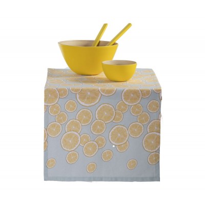 Τραβέρσα Orange Juice 45X140 Grey-Yellow Nef-Nef Τραβέρσα Orange Juice 45X140 Grey-Yellow Nef-Nef