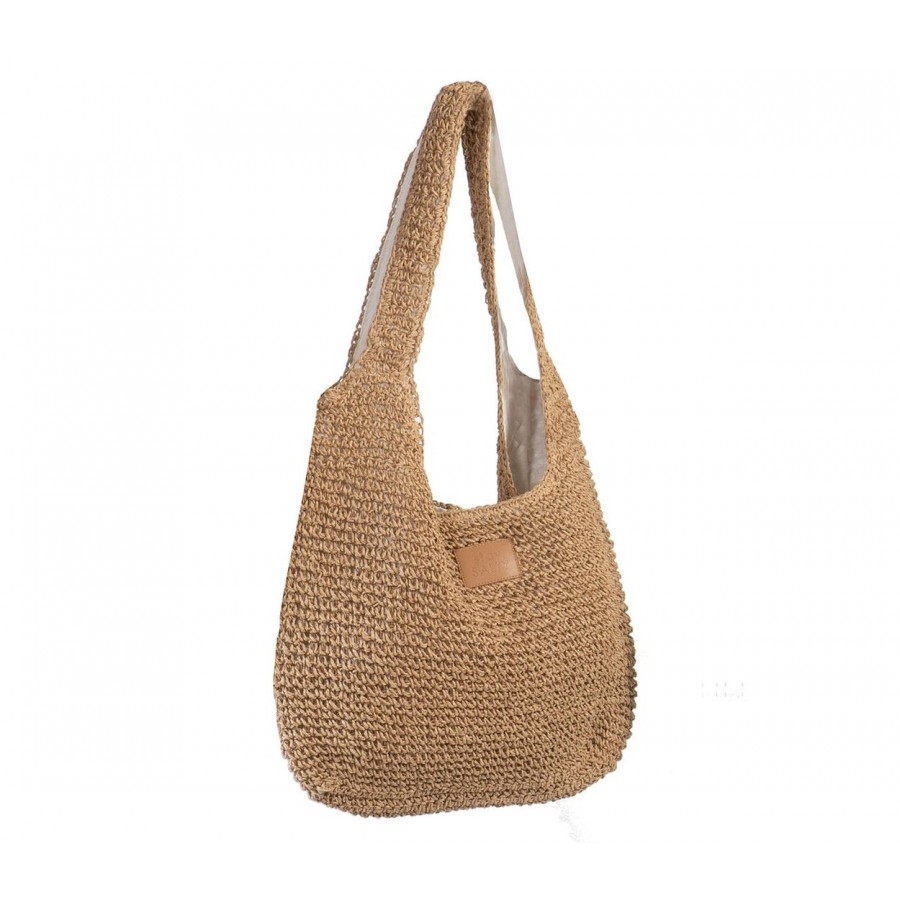 Τσάντα Θαλάσσης Ζακάρ Laura Beige 43X33/45 Nef-Nef