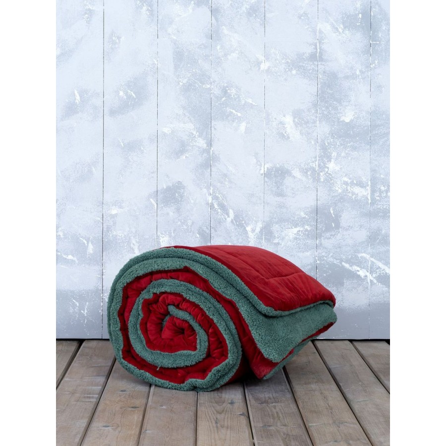 Κουβεροπάπλωμα Μονό 160X220 Nuan Red Green Nima Home