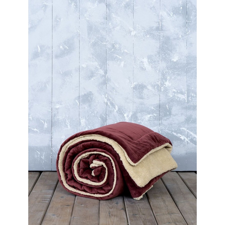 Κουβεροπάπλωμα Υπέρδιπλο 220X240 Nuan Wine Red Light Beige Nima Home Κουβεροπάπλωμα Υπέρδιπλο 220X240 Nuan Wine Red Light Beige Nima Home