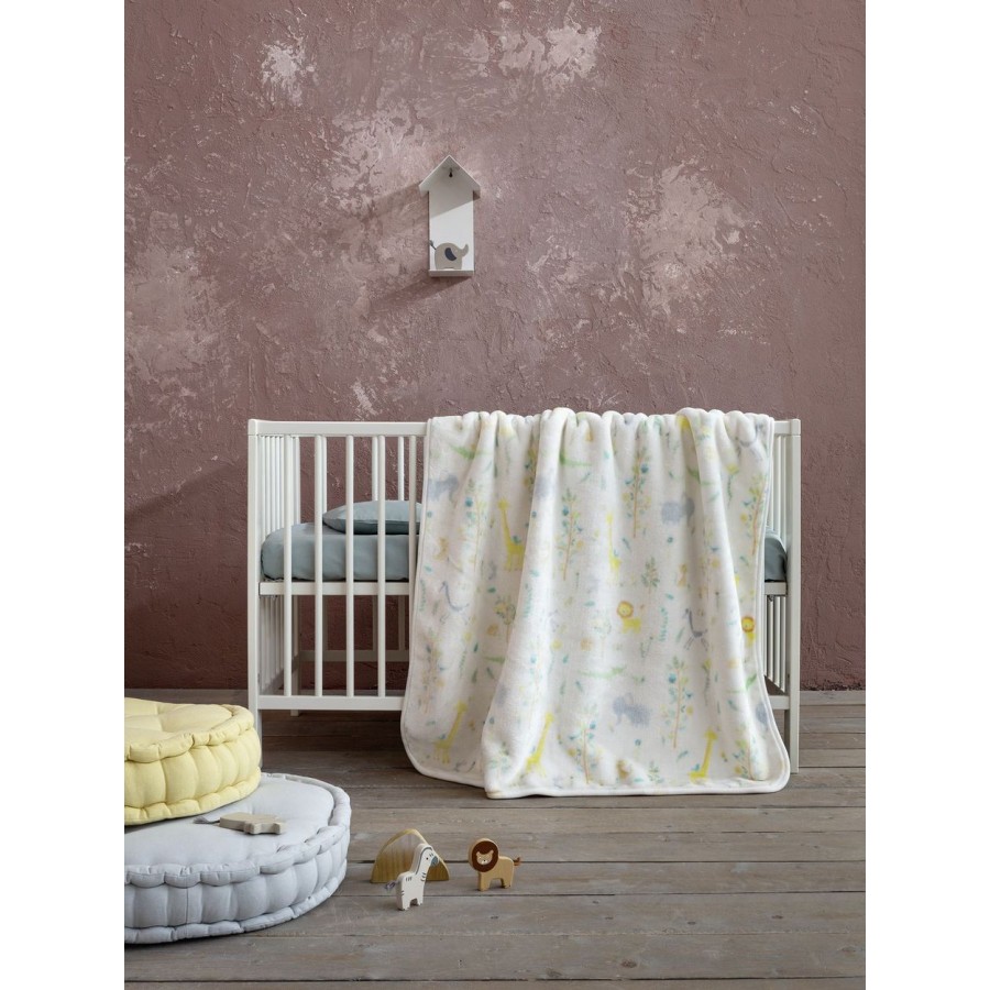 Κουβέρτα Βελουτέ Κούνιας 110X140 Zooborn Nima Home