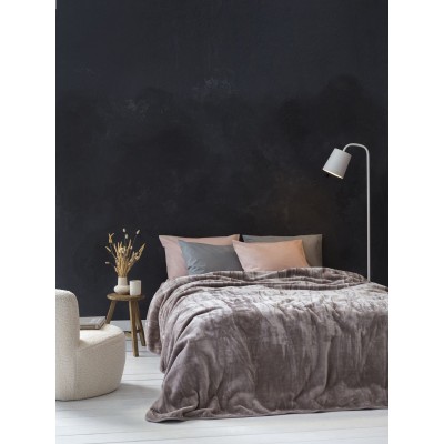 Κουβέρτα Βελουτέ Μονή Coperta Cigar Beige 160X220 Nima Home