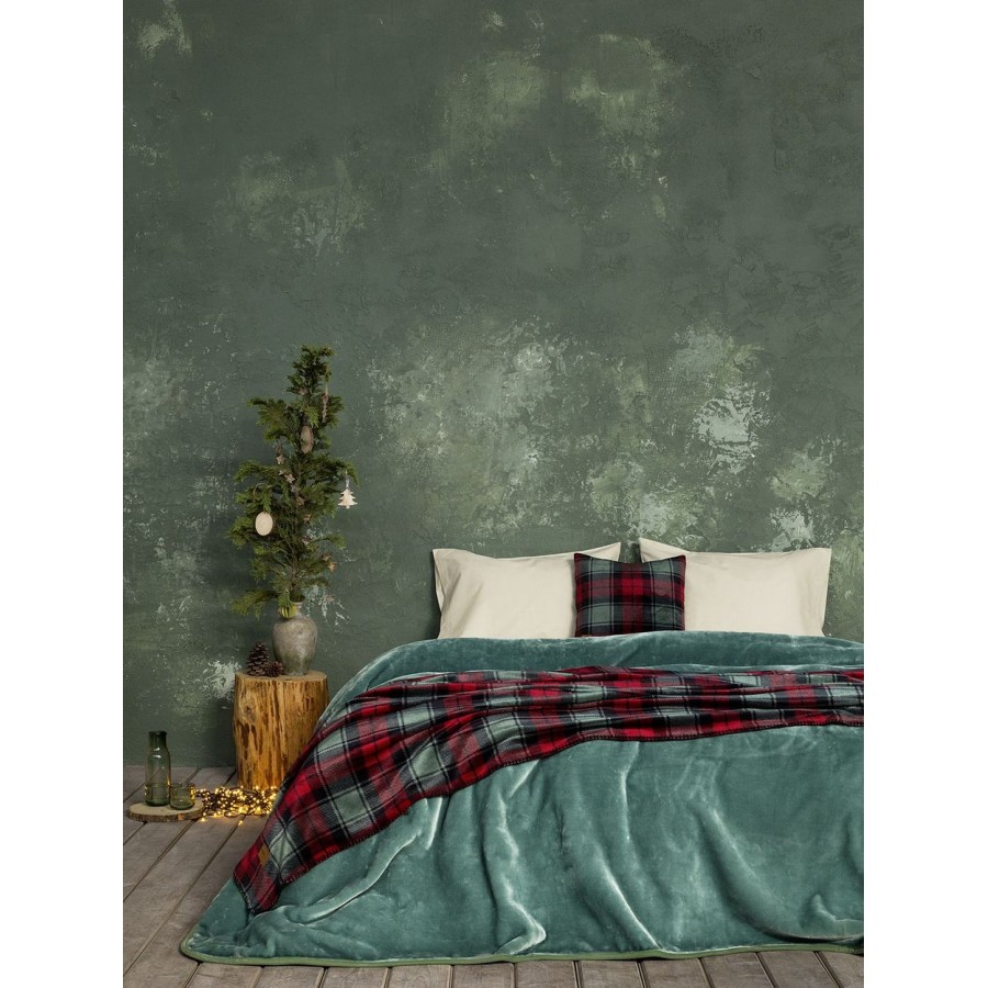 Κουβέρτα Βελουτέ Υπέρδιπλη 220X240 Coperta Green Nima Home Κουβέρτα Βελουτέ Υπέρδιπλη 220X240 Coperta Green Nima Home