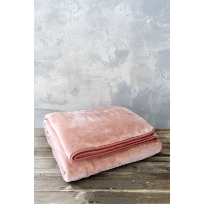 Κουβέρτα Βελουτέ Υπέρδιπλη 220X240 Coperta Pink Nima Home
