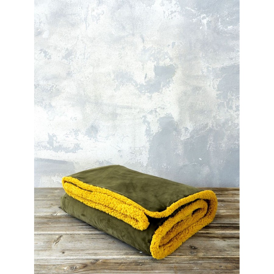 Κουβέρτα καναπέ 130X170 Nuan Brown Mustard Beige Nima Home