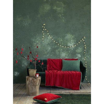 Κουβέρτα καναπέ 130X170 Nuan Red Green Nima Home