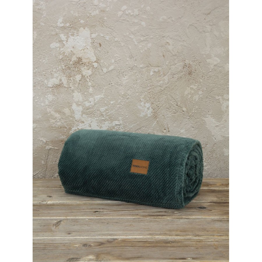 Κουβέρτα καναπέ Jacquard Mellow Green 130X170 Nima Home