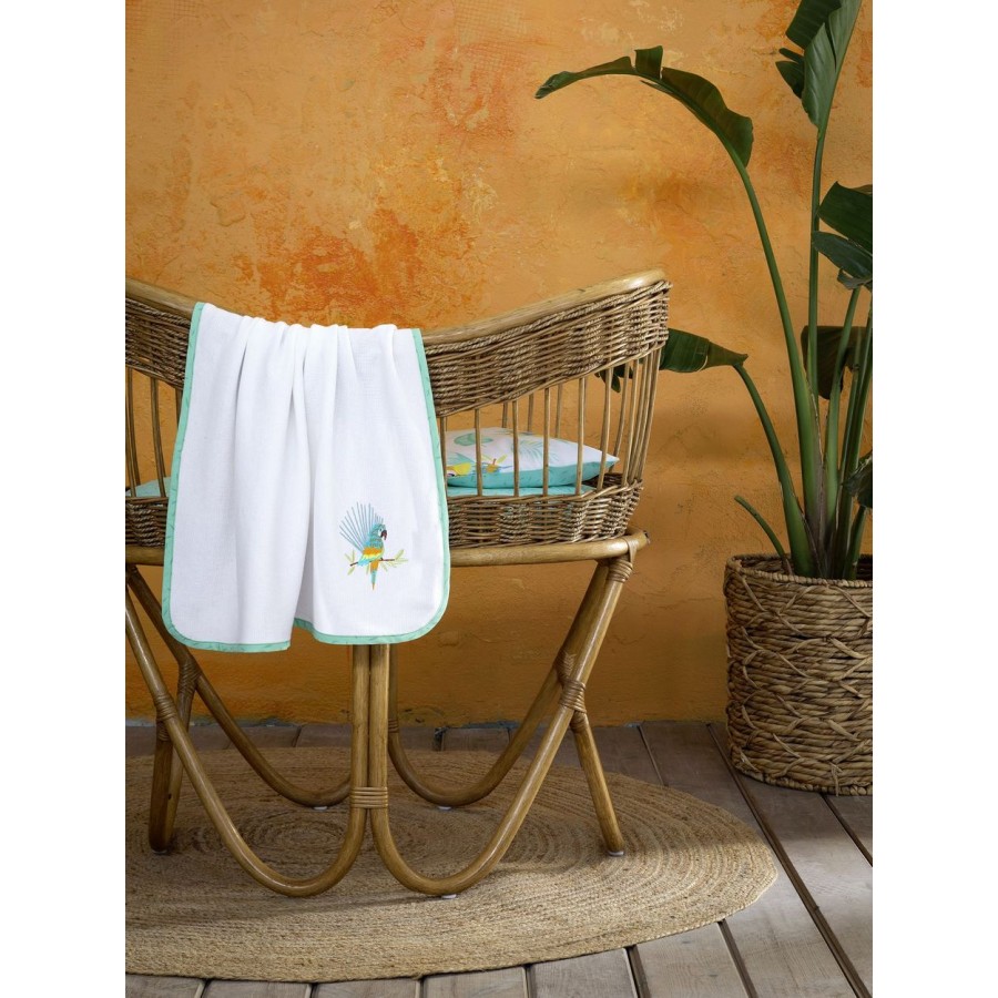 Κουβέρτα Πικέ Κούνιας Macaw 110X140 Nima Home