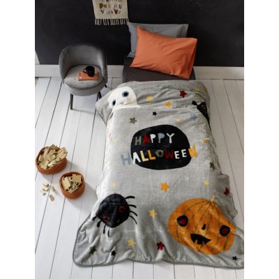 Παιδική Κουβέρτα Βελουτέ Μονή Happy Halloween 160X220 Nima Home