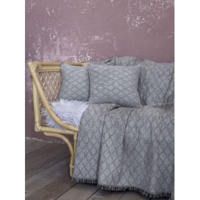 Ριχτάρι Πολυθρόνας 180X180 Moeder Gray Nima Home