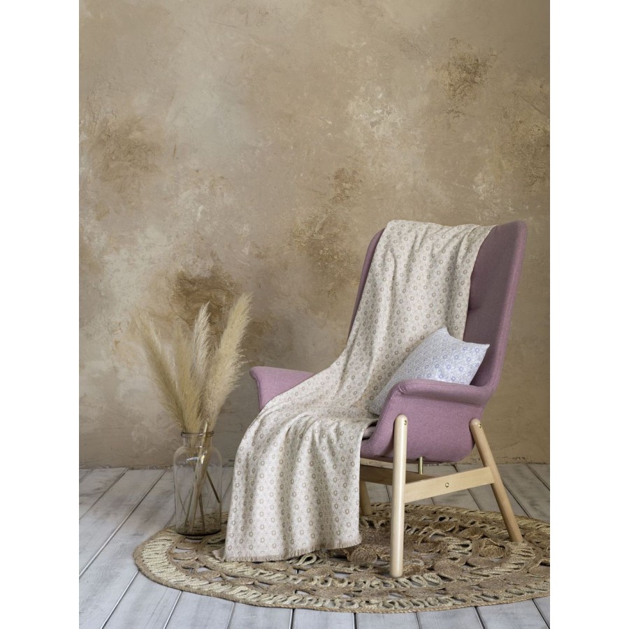 Ριχτάρι Πολυθρόνας Imane Beige 180X180 Nima Home