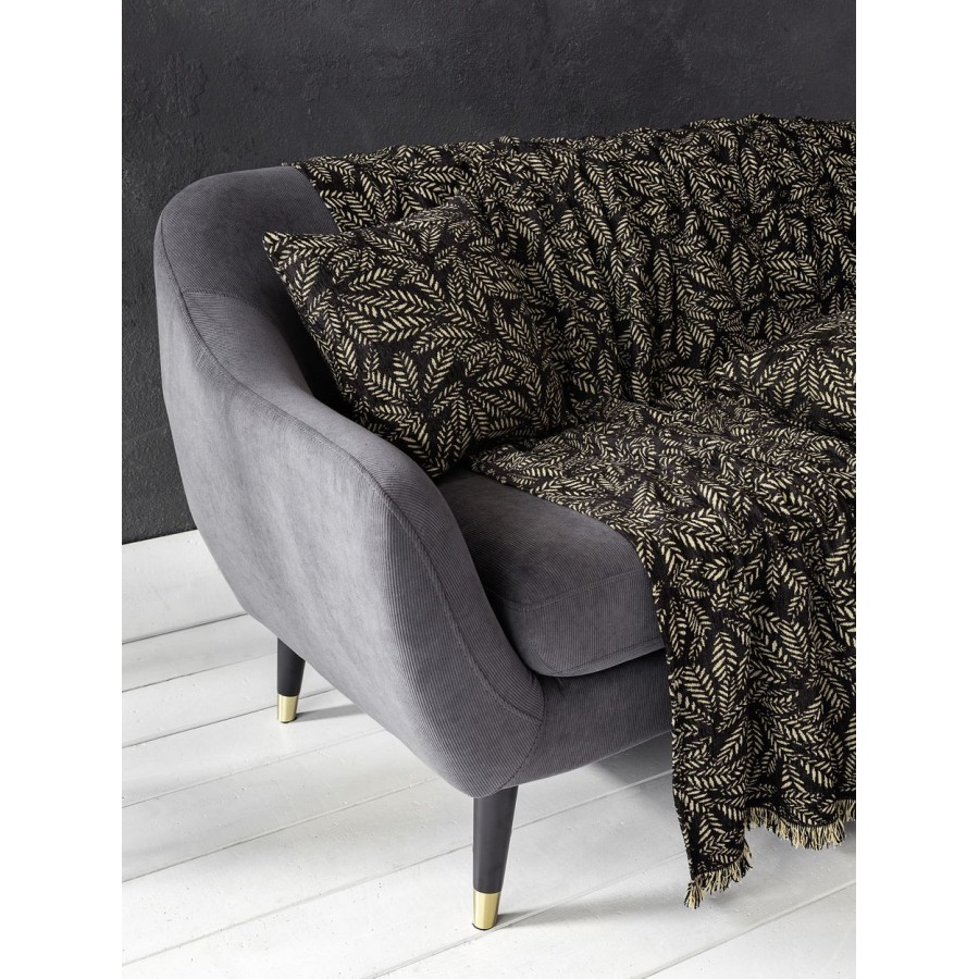 Ριχτάρι Τριθέσιου Καναπέ Woods Black 180X300 Nima Home Ριχτάρι Τριθέσιου Καναπέ Woods Black 180X300 Nima Home