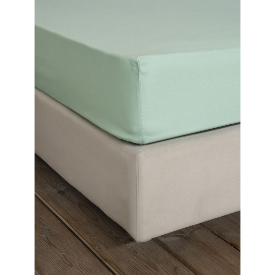 Σεντόνι King Size Με λάστιχο Unicolors Pistacchio 180X200+32 Nima Home