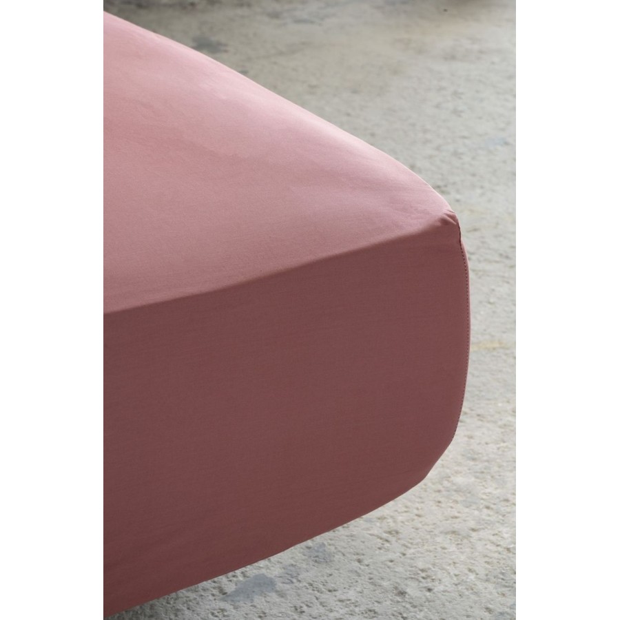 Σεντόνι Μεμονωμένο με Λάστιχο King Size Unicolors Wine Red 180X200+32 Nima Home