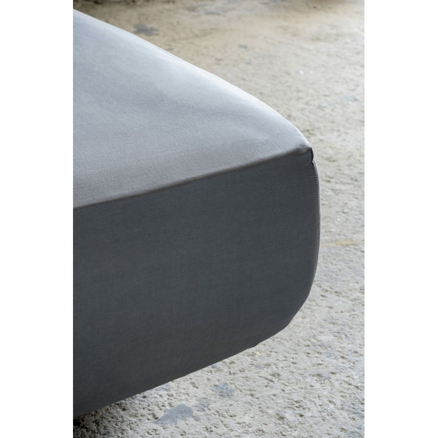 Σεντόνι Μεμονωμένο Μονό με Λάστιχο Unicolors Charcoal 100X200+32 Nima Home