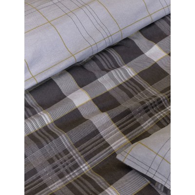 Σετ Παπλωματοθήκη Μονή Φανελένια Noit Dark Gray 160X240 Nima Home