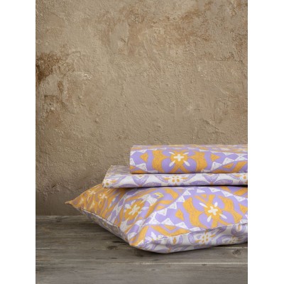 Σετ Σεντόνια Διπλα Imane Deep Orange 220X260 Nima Home