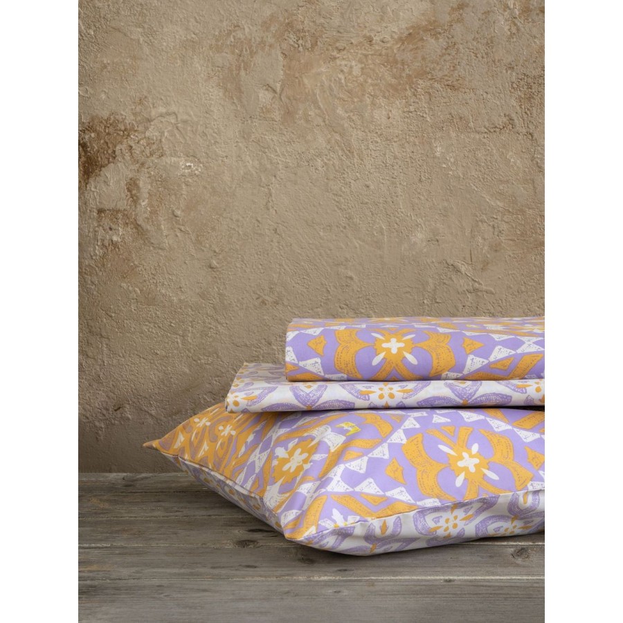 Σετ Σεντόνια Διπλα Imane Deep Orange 220X260 Nima Home