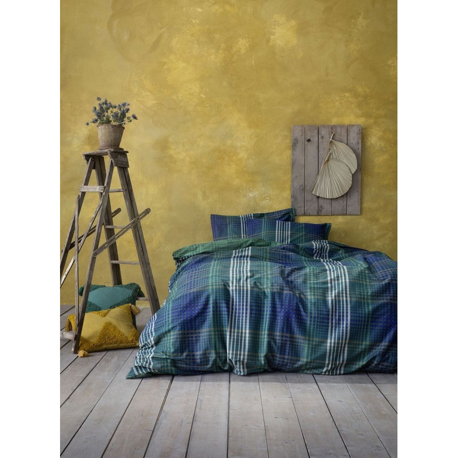 Σετ Σεντόνια King Size με Λάστιχο Ardor Green 180X200+32 Nima Home