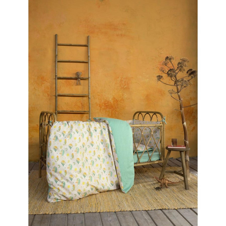 Σετ Σεντόνια Κούνιας Με λάστιχο Cute Chameleon 70X140+15 Nima Home Σετ Σεντόνια Κούνιας Με λάστιχο Cute Chameleon 70X140+15 Nima Home
