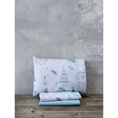 Σετ Σεντόνια Κούνιας με Λάστιχο Little Indian 70X140+15 Nima Home