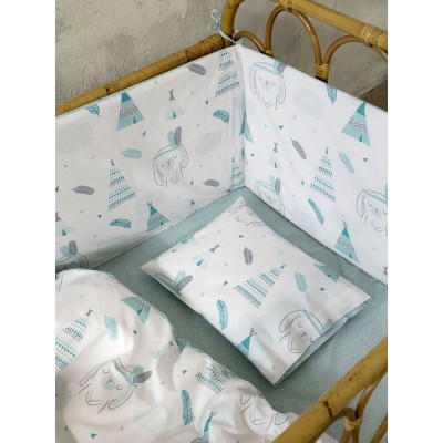 Σετ Σεντόνια Κούνιας με Λάστιχο Little Indian 70X140+15 Nima Home