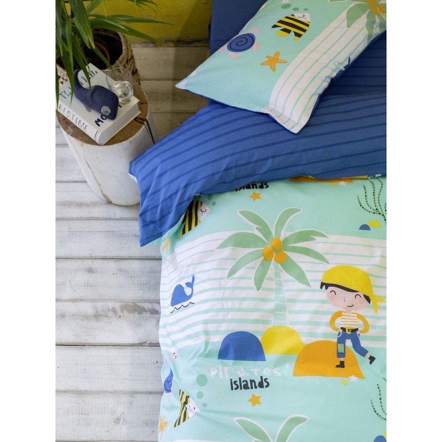 Σετ Σεντόνια Μονά Με λάστιχο Pirates Island 100X200+30 Nima Home Σετ Σεντόνια Μονά Με λάστιχο Pirates Island 100X200+30 Nima Home