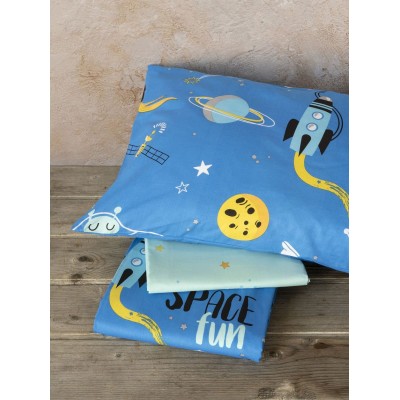 Σετ Σεντόνια Μονά Με λάστιχο Space Fun 100X200+30 Nima Home Σετ Σεντόνια Μονά Με λάστιχο Space Fun 100X200+30 Nima Home