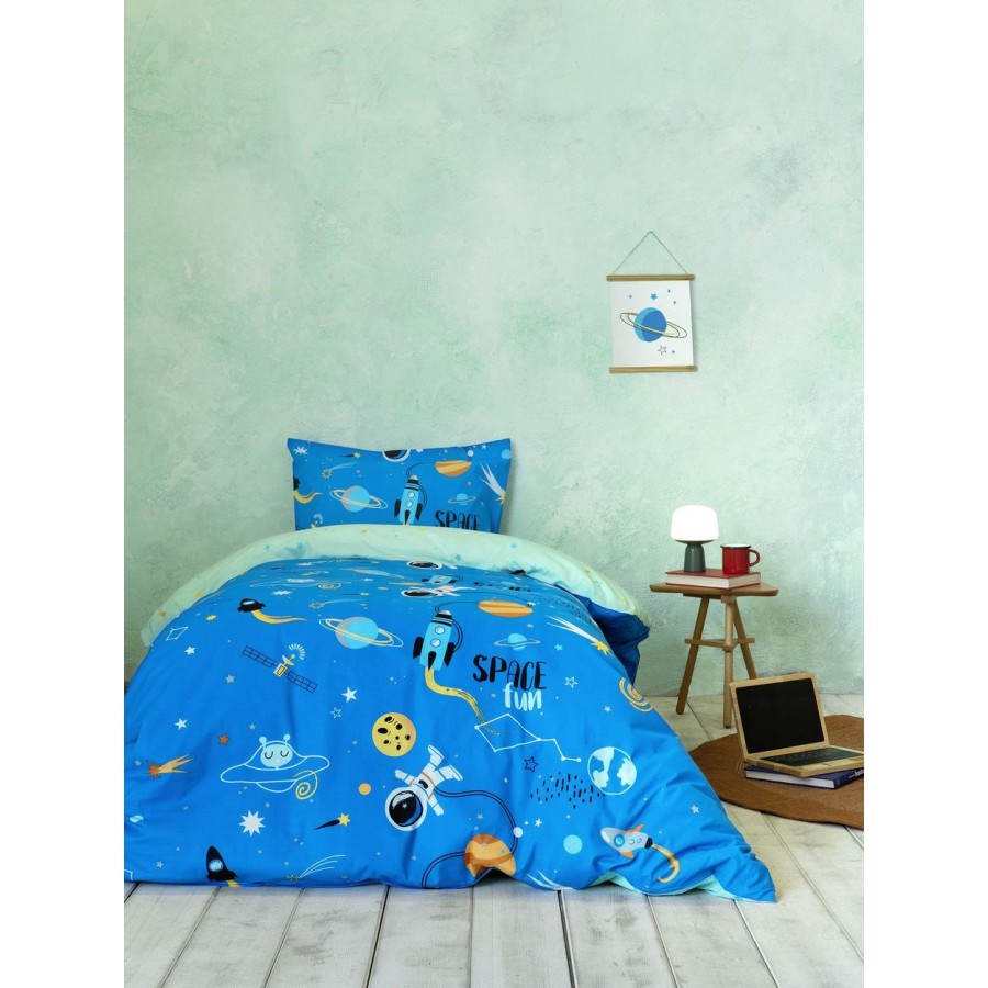 Σετ Σεντόνια Μονά Με λάστιχο Space Fun 100X200+30 Nima Home Σετ Σεντόνια Μονά Με λάστιχο Space Fun 100X200+30 Nima Home