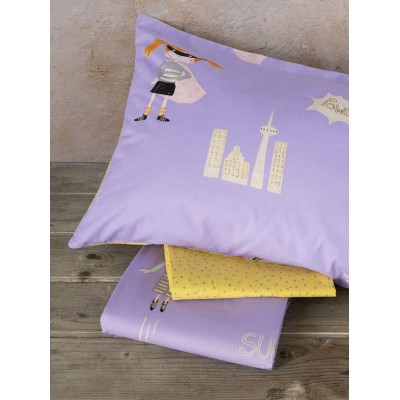 Σετ Σεντόνια Μονά Με λάστιχο Super Girls 100X200+30 Nima Home Σετ Σεντόνια Μονά Με λάστιχο Super Girls 100X200+30 Nima Home