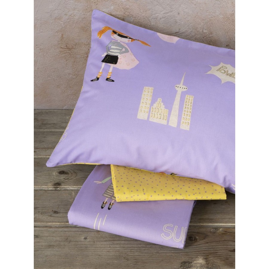 Σετ Σεντόνια Μονά Με λάστιχο Super Girls 100X200+30 Nima Home Σετ Σεντόνια Μονά Με λάστιχο Super Girls 100X200+30 Nima Home