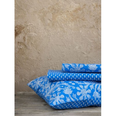 Σετ Σεντόνια Μονά Salma Blue 170X260 Nima Home